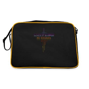 Faites-le arriver : pas d’excuses - Sac Retro - noir/or - Dos