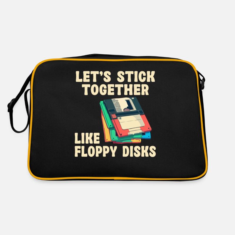 Let's stick together like floppy disks Retro Bag