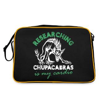 Researching Chupacabras Is My Cardio Mexican - Retro Bag - black/gold - Back