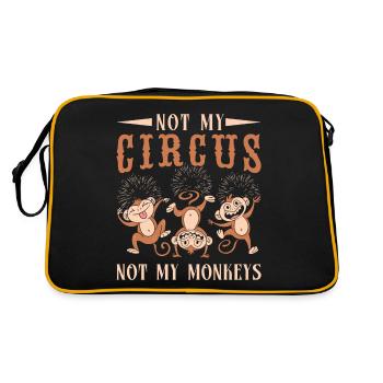 Pas mes singes pas mon idée de cadeaux d’artiste de cirque - Sac Retro - noir/or - Dos