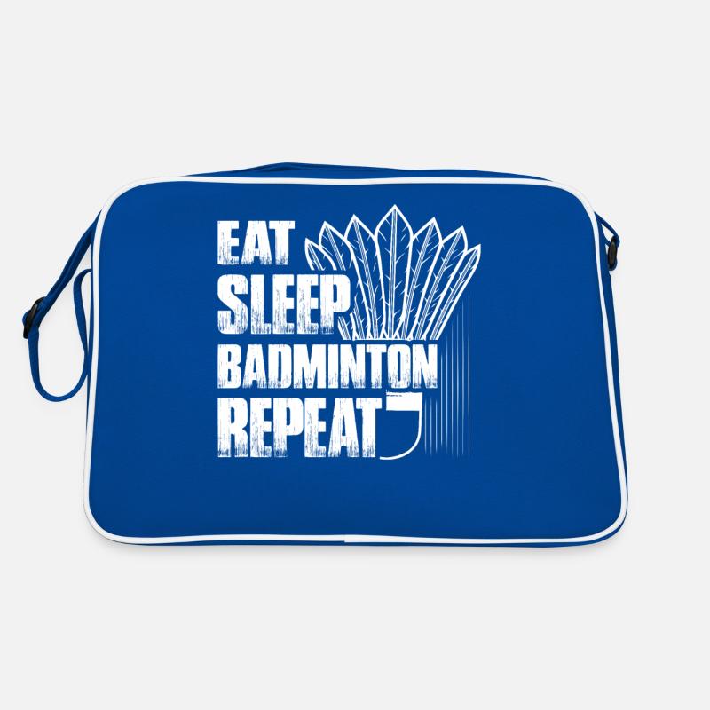 Eat Sleep Badminton Repeat Player Game Retro Tasche