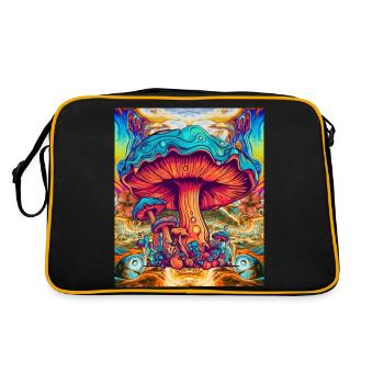 Champignons psychédéliques - Sac Retro - noir/or - Dos