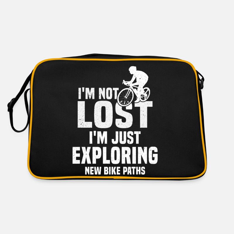 I'm Not Lost, I'm Just Exploring New Bike Paths. Retro Bag