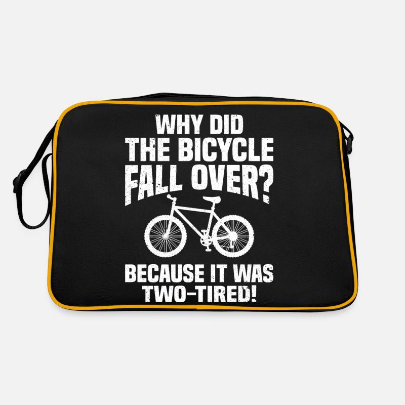 Why Did The Bicycle Fall Over? Because It Was Two- Retro Bag