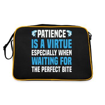 Patience Is A Virtue, Especially When Waiting For - Retro Bag - black/gold - Back