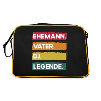 Husband Father Dj Legend Father's Day - Retro Bag - black/gold - Back