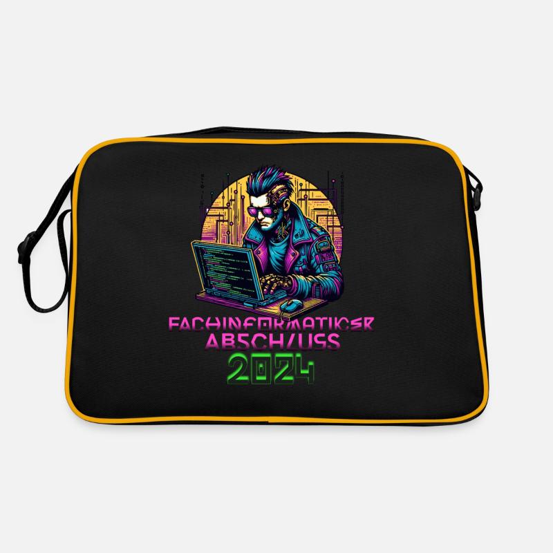 Fachinformatiker Abschluss Softwareentwickler Code Retro Tasche