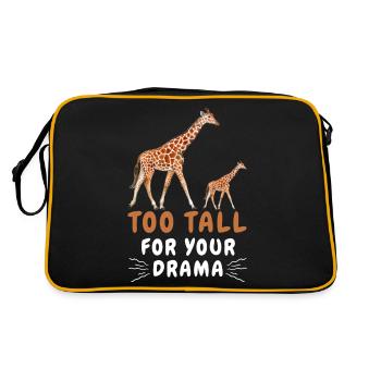 Too Tall For Your Drama Giraffes - Retro Bag - black/gold - Back