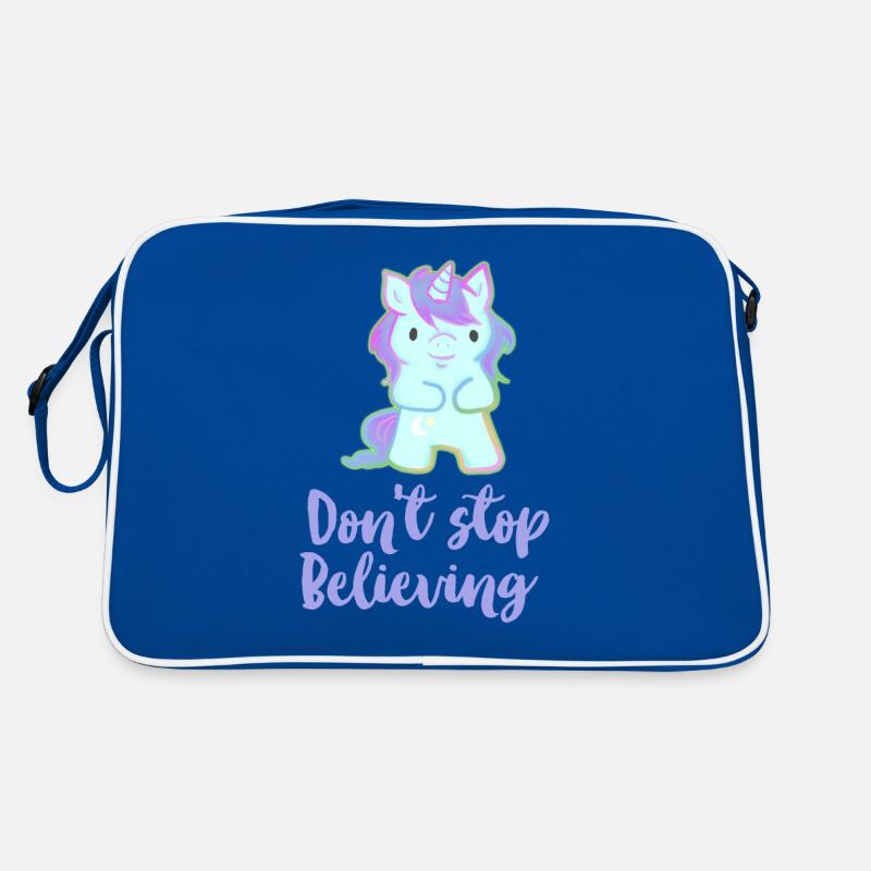 Hör nicht auf, Regenbogen zu glauben Magisches Einhorn Niedlich Retro Tasche