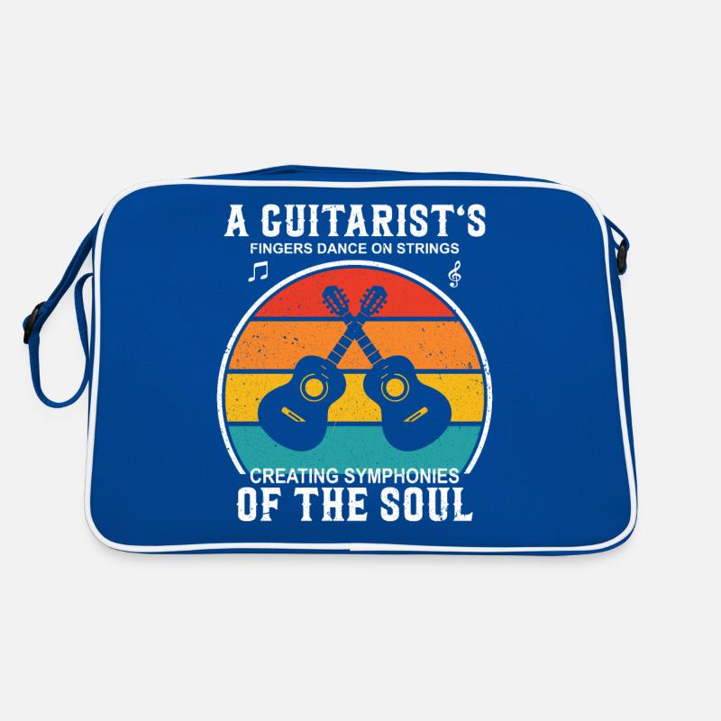 A Guitarist's Fingers Dance On Strings, Creating S Retro Bag
