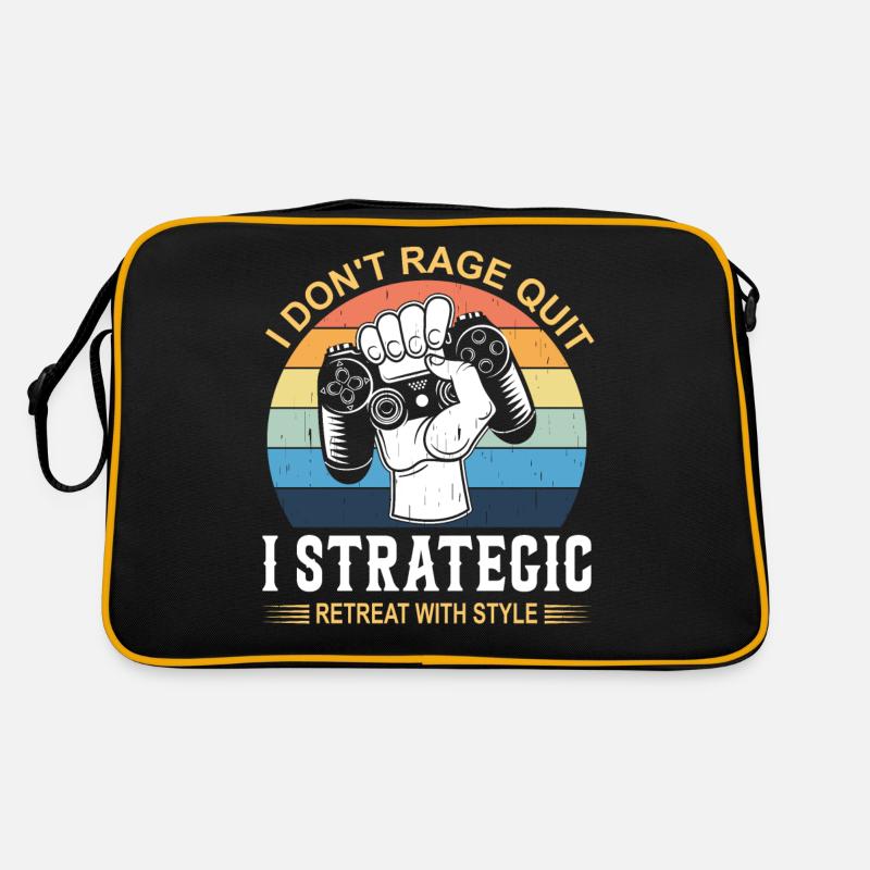 I Don't Rage Quit, I Strategic Retreat With Style. Retro Bag