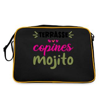 Terrasse Copines Mojito - Sac Retro - noir/or - Dos