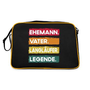 Mari Père Légende du ski de fond Fête des pères - Sac Retro - noir/or - Dos