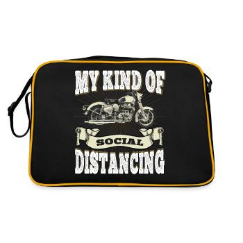 Mon type de distanciation sociale - Moto - Sac Retro - noir/or - Dos
