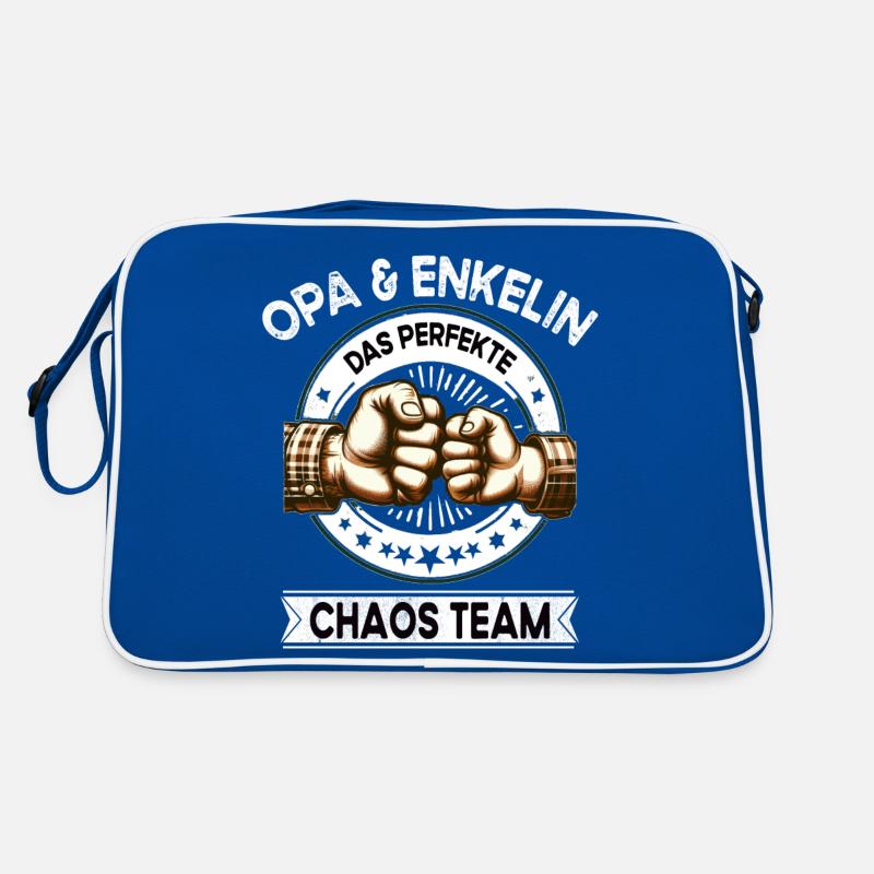 Opa und Enkelin perfekte Chaos Team Großvater Retro Tasche
