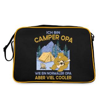 Grand-père de camping comme un grand-père normal juste cool - Sac Retro - noir/or - Dos