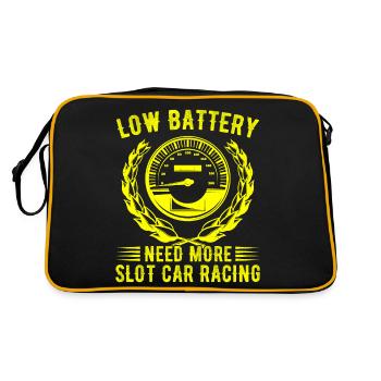 Batterie faible besoin de plus de cadeau de course de voitures de course de voitures à sous - Sac Retro - noir/or - Dos