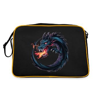 FIRE WITHIN DRAGON - Retro Bag - black/gold - Back