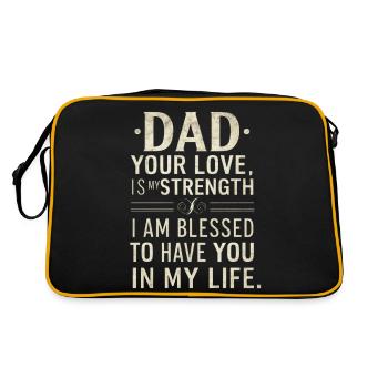 ICH LIEBE PAPA - Retro Tasche - Schwarz/Gold - Hinten