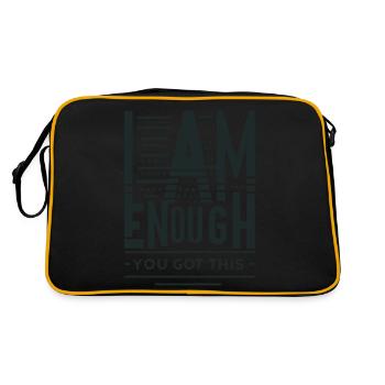 I AM ENOUGH YOU GOT THIS - Retro Bag - black/gold - Back