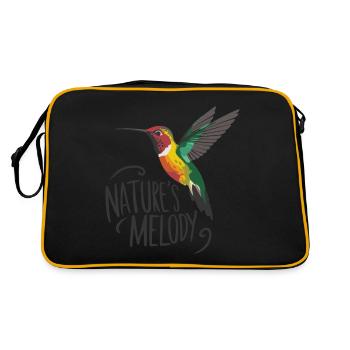 NATURE'S MELODY - Retro Bag - black/gold - Back