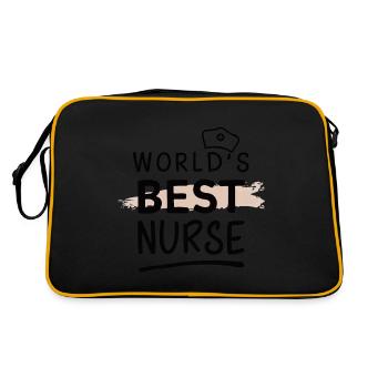 DIE BESTE KRANKENSCHWESTER DER WELT - Retro Tasche - Schwarz/Gold - Hinten