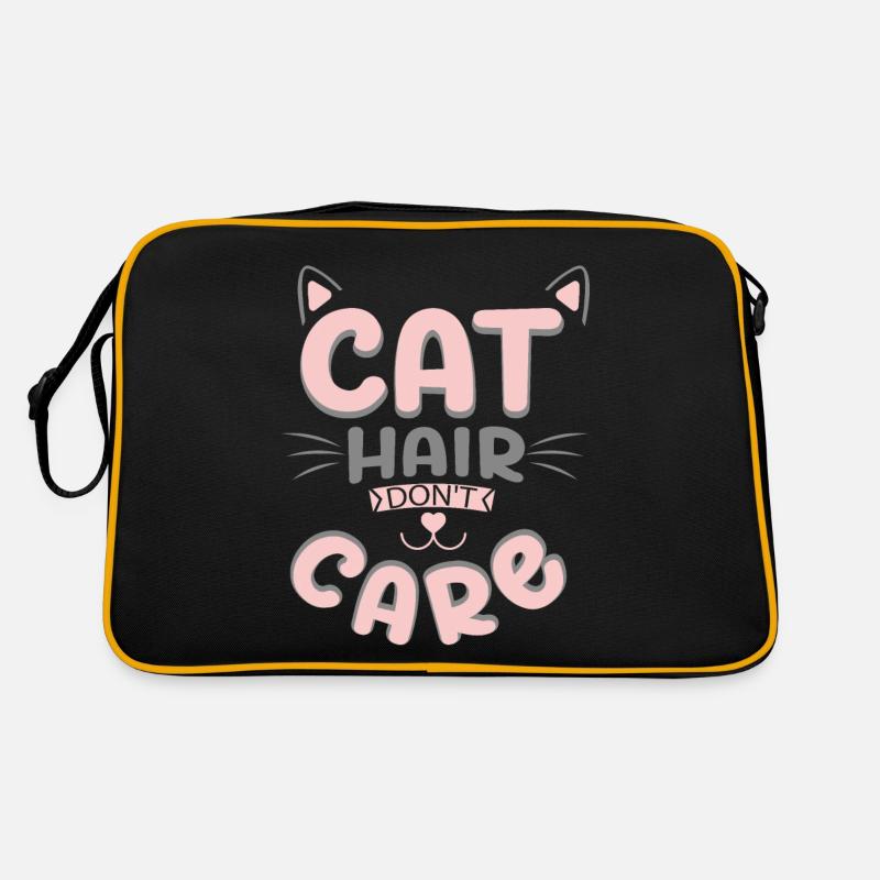 Poils de chat Ne s’en soucient pas - Chat - Cadeau Sac Retro