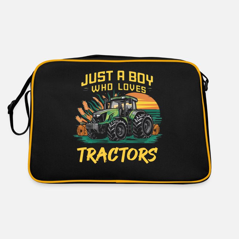Juste un garçon qui aime les tracteurs Sac Retro