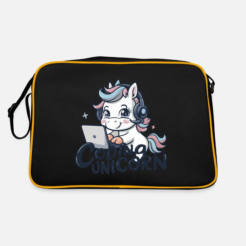 EINHORN PROGRAMMIEREN Retro Tasche
