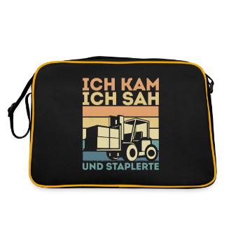 Conducteur de chariot élévateur Magasinier - Sac Retro - noir/or - Dos
