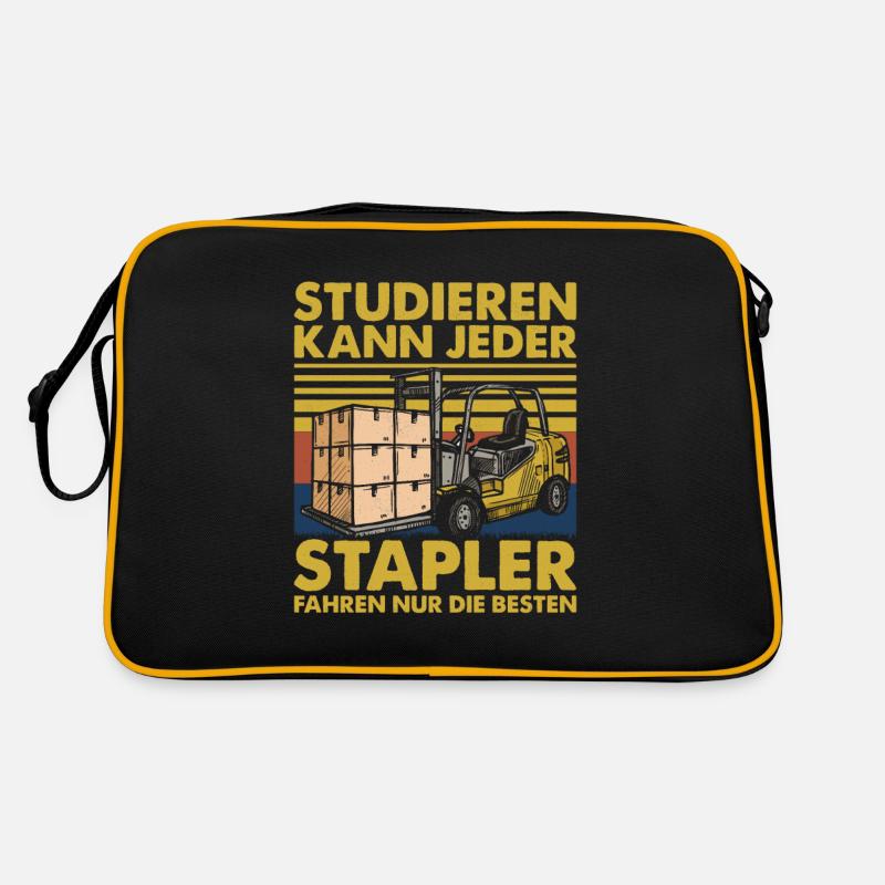 Gabelstaplerfahrer Logistiker Staplerfahrer Retro Tasche