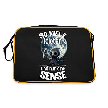 Faucheuse #lovely toons - Sac Retro - noir/or - Dos