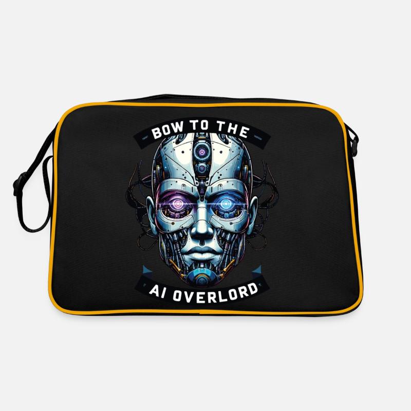 Inclinez-vous devant le seigneur de l’IA - Conception de cyborg. Sac Retro
