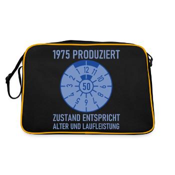 HU Zustand entspricht Alter und Laufleistung Autol - Retro Tasche - Schwarz/Gold - Hinten