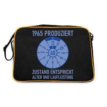 HU Zustand entspricht Alter und Laufleistung Autol - Retro Tasche - Schwarz/Gold - Hinten