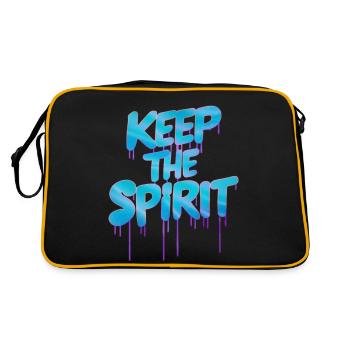 KEEP THE SPIRIT - Retro Bag - black/gold - Back