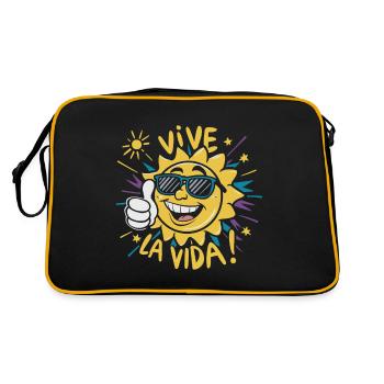 VIVE LA VIDA - Sac Retro - noir/or - Dos