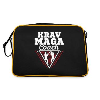 Krav Maga Coach Martial Arts Training - Retro Tasche - Schwarz/Gold - Hinten