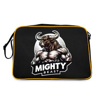 Mighty Beast - Retro Tasche - Schwarz/Gold - Hinten