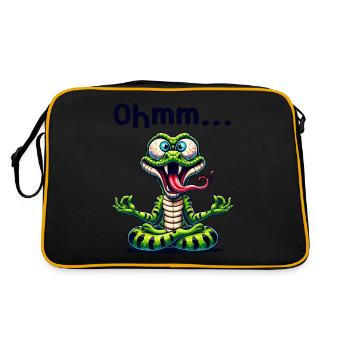 Ohmmm drôle yoga méditation sport - Sac Retro - noir/or - Dos