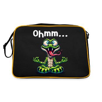 Ohmmm drôle yoga méditation sport - Sac Retro - noir/or - Dos