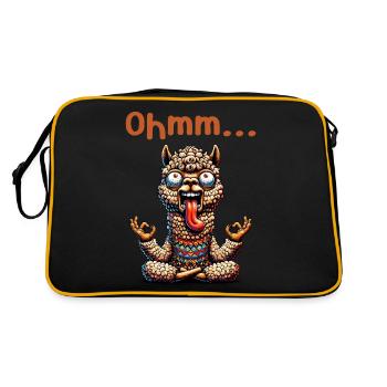 Ohmmm drôle yoga méditation sport - Sac Retro - noir/or - Dos