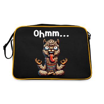 Ohmmm drôle yoga méditation sport - Sac Retro - noir/or - Dos