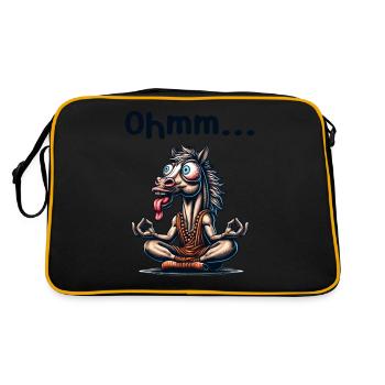 Ohmmm drôle yoga méditation sport - Sac Retro - noir/or - Dos