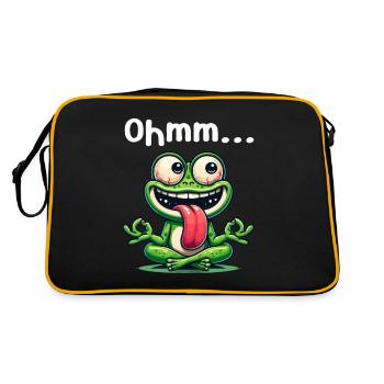 Ohmmm drôle yoga méditation sport - Sac Retro - noir/or - Dos