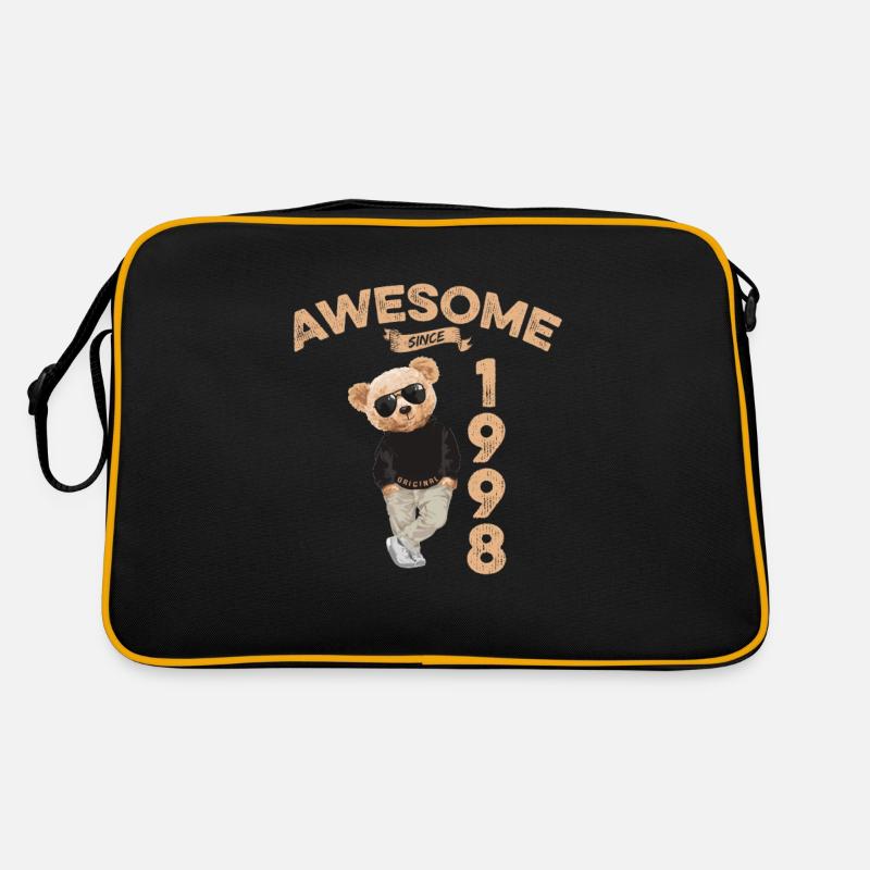 1998 Birthday Cool Teddy Bear Awesome since Retro Bag