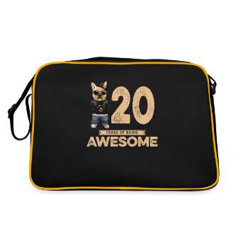20 ans d’être un chien cool génial - Sac Retro - noir/or - Dos
