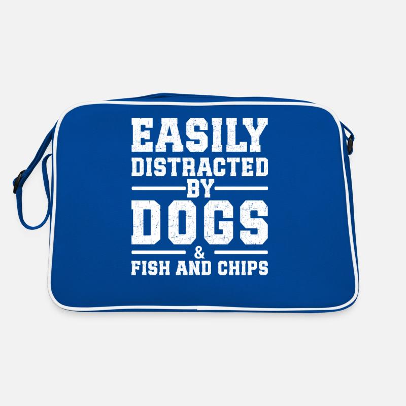 Facilement distrait par les chiens et le fish and chips Sac Retro