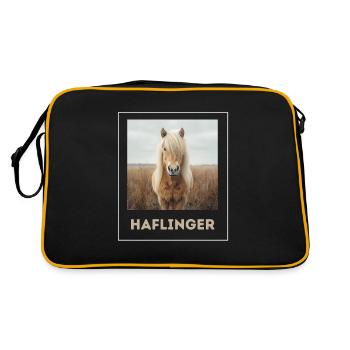 Haflinger Horse Sweet - Retro Bag - black/gold - Back