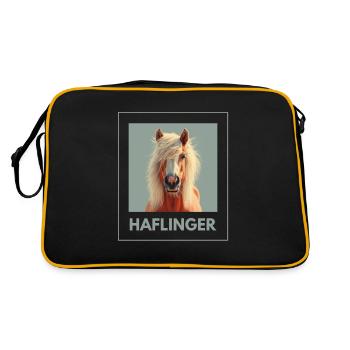 Haflinger Motif Horse Sweet - Retro Bag - black/gold - Back